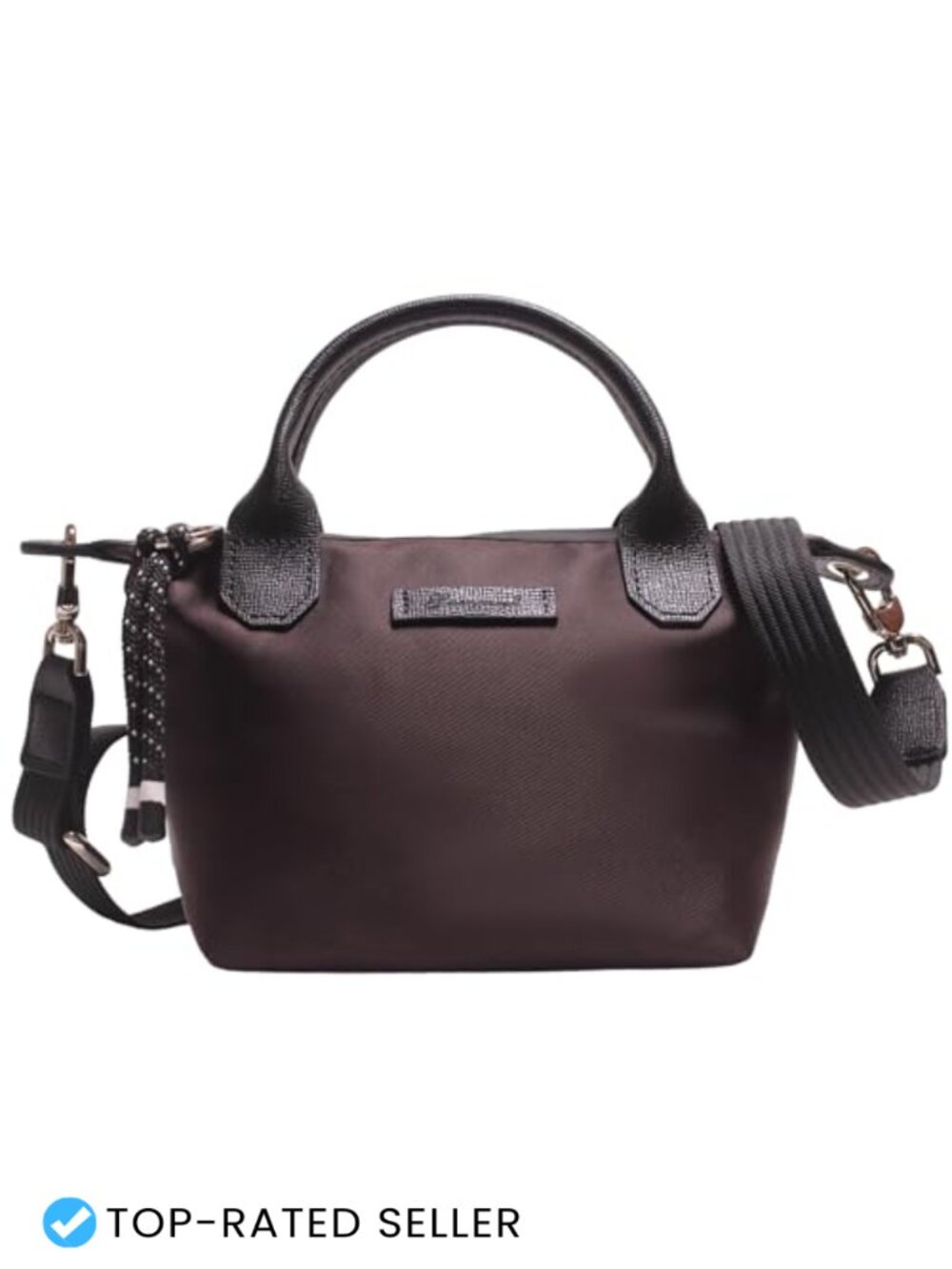 Recycled Tech Nylon Mini Tote Crossbody Bag Lightweight Adjustable Strap